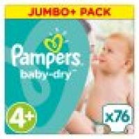 Tesco  Pampers Baby Dry Size 4+ Jumbo+ Pack