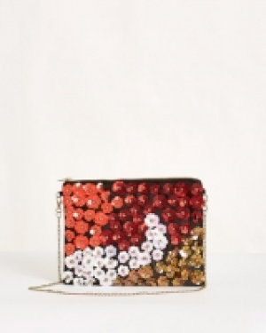 Savida Sequin Flower Clutch