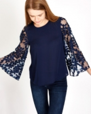 Savida Flare Lace Sleeve Top