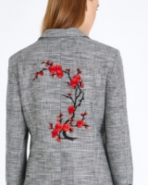 Carolyn Donnelly The Edit Embroidered Check Blazer