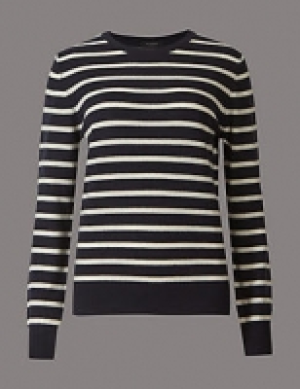 Pure Cashmere Striped Round Neck Jumper 115.00 €