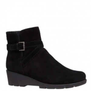 Studio Flexx Suede Strap Wedge Ankle Boot