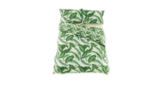 Palm Leaves Design Double Bed Set