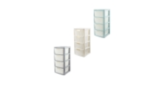 Rattan Effect 4-Drawer Tower