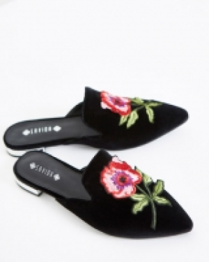 Savida Velvet Flower Mules