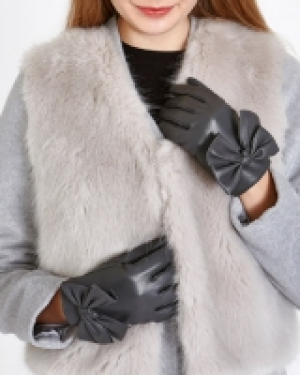 Savida Leather Bow Gloves