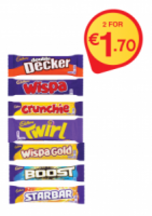 CADBURY Double Decker / Wispa / Crunchie / Twirl / Wispa Gol