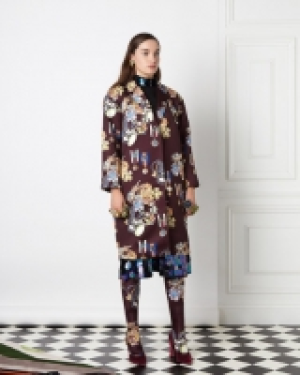 Joanne Hynes Rhinestones Dublin Bonded Satin Coat