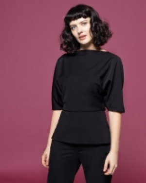 Lennon Courtney at Dunnes Stores Black Batwing Top