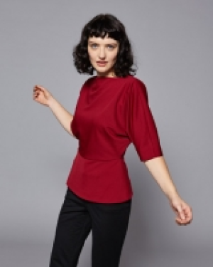 Lennon Courtney at Dunnes Stores Burgundy Batwing Top