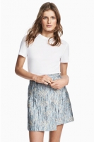 HM   Jacquard-weave wrap skirt