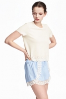 HM   Shorts with lace details