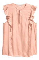 HM   Sleeveless frilled blouse