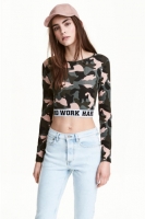 HM   Cropped top with elastic hem