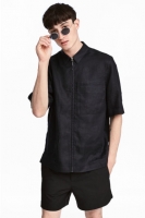 HM   Short-sleeved linen shirt