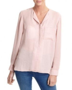 V-Neck Pocket Blouse