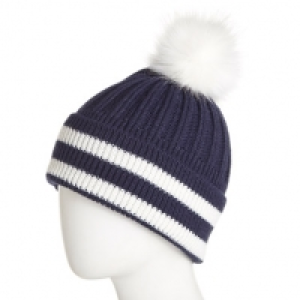 Stripe Pom Hat