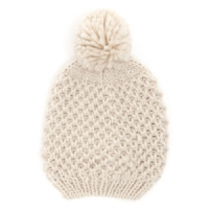 Lurex Knit Pom Hat