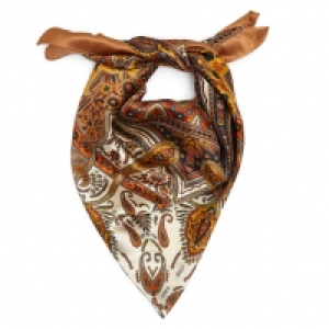 Square Paisley Polysatin Scarf