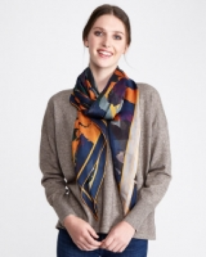 Paul Costelloe Living Studio Blue Floral Scarf