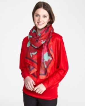 Paul Costelloe Living Studio Distorted Floral Scarf