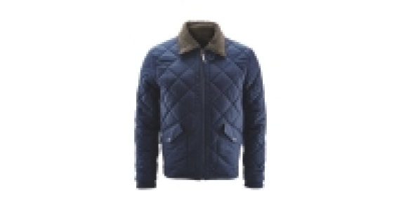 Mens Quilted Jacket Borg Collar