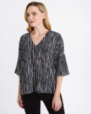 Gallery Stripe V-Neck Top