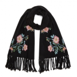 Floral Embroidered Scarf