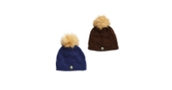 Crane Equestrian Faux Fur Pompom Hat