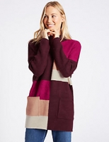 Marks and Spencer  Colour Block Turtle Neck Tunic Jumper