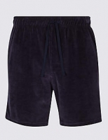 Marks and Spencer  Cotton Rich Slim Fit Velour Shorts