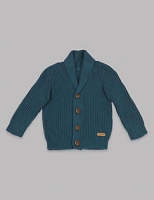 Marks and Spencer  Cable Knit Shawl Collar Cardigan