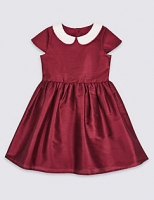 Marks and Spencer  Short Sleeve Peter Pan Collar Dress (1-10 Years)