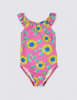 Marks and Spencer  Floral Print Swimsuit with Lycra® Xtra Life (0-5 Years)