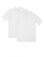 Marks and Spencer  2 Pack Girls Pure Cotton Polo Shirts