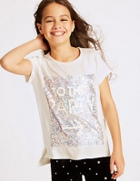 Marks and Spencer  Short Sleeve Sequin Top (3-14 Years)