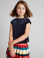 Marks and Spencer  Cotton Velvet Top with Stretch (3-14 Years)