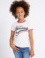 Marks and Spencer  Pure Cotton Short Sleeve Top (3-14 Years)