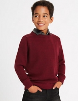 Marks and Spencer  Cotton Rich Mock Shirt Jumper (3-14 Years)
