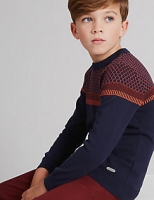 Marks and Spencer  Pure Cotton Jacquard Jumper (3-14 Years)