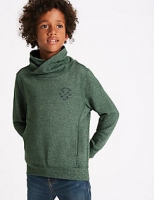 Marks and Spencer  Cotton Rich Cowl Neck Sweatshirt (3-14 Years)