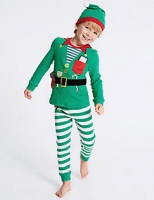 Marks and Spencer  Pure Cotton Elf Pyjamas (9 Months - 8 Years)