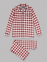 Marks and Spencer  Pure Cotton Gingham Pyjamas (1-16 Years)