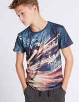 Marks and Spencer  Photographic Street Scene Print T-Shirt (3-14 Years)