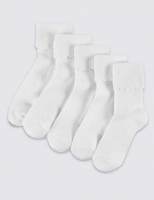 Marks and Spencer  5 Pairs of Freshfeet Cotton Rich Socks (5-14 Years)