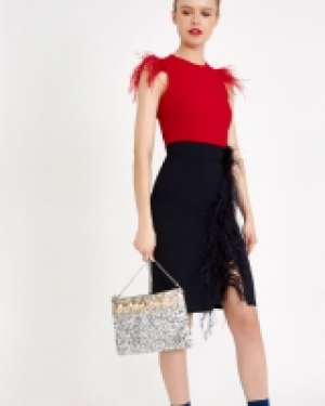 Flower Zip Top Clutch