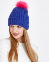 Dunnes Stores  Savida Hat With Two Faux Fur Poms