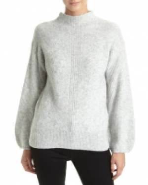 Stitch Detail Funnel Neck Jumper