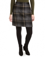Dunnes Stores  Brushed Check Zip Detail Skirt