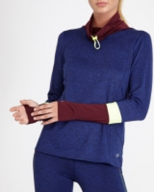 Colour Block Cowl Neck Top